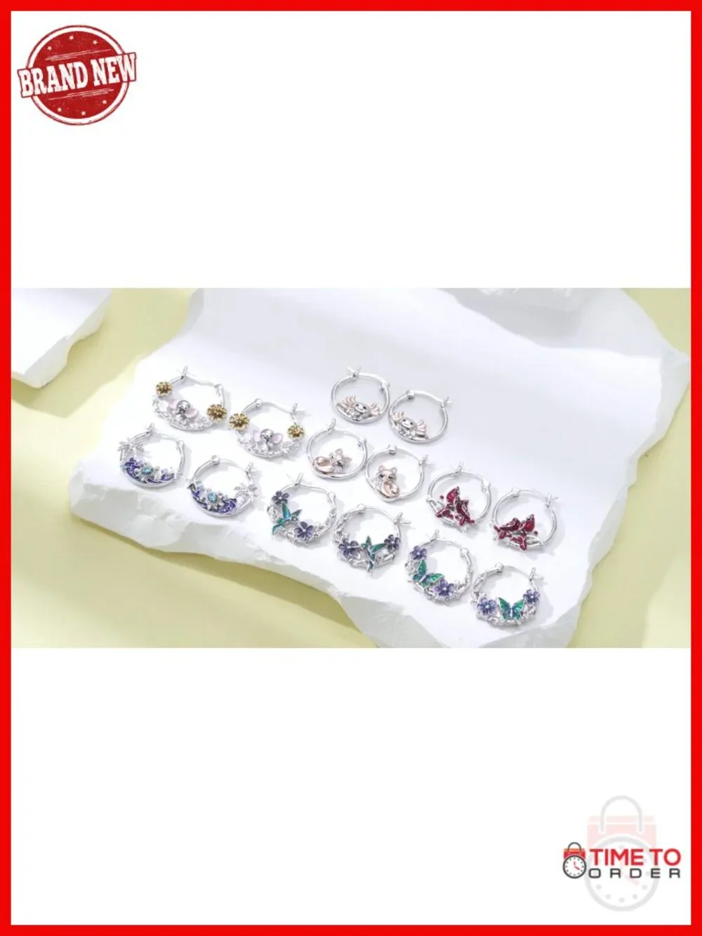 Hypoallergenic Sterling Silver Animal Hoop Earrings for Sensitive Ears